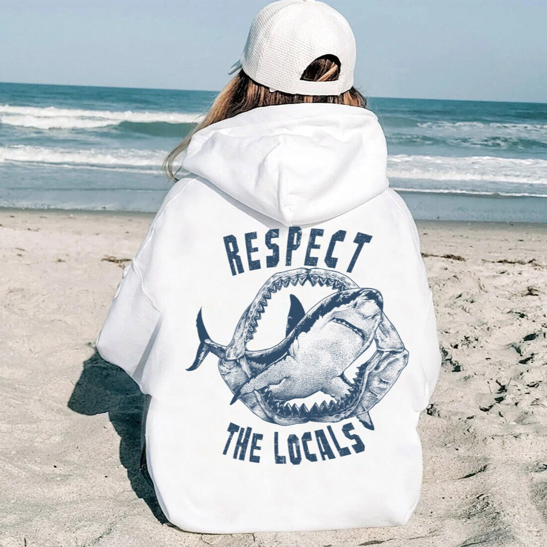 Respect The Locals Shark Hoodie