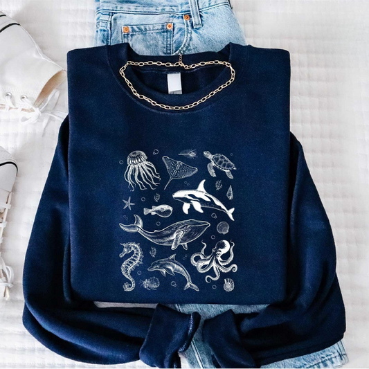 90s Retro Ocean Sweater