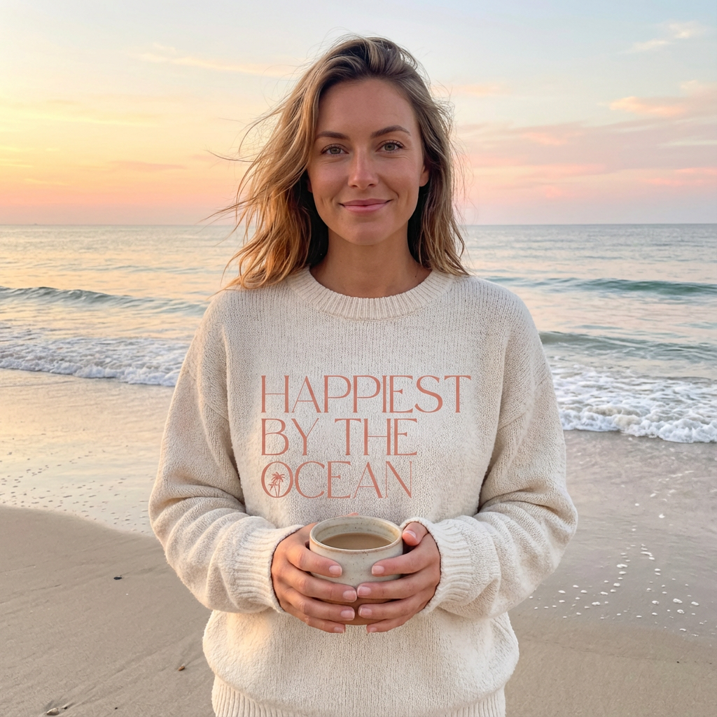 Happiest By The Ocean Sweater