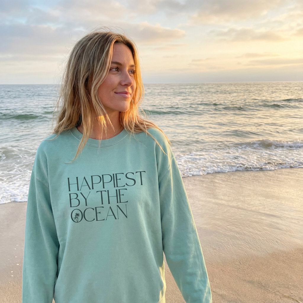 Happiest By The Ocean Sweater