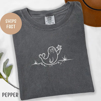 Seal Line Art T-Shirt