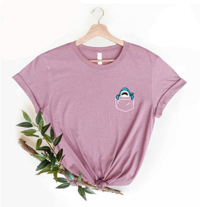 Cute Shark Pocket T-Shirt
