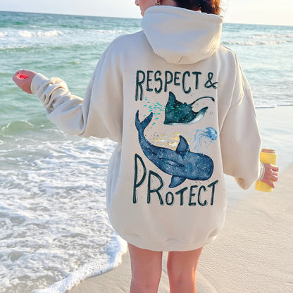 Whale Shark Respect Hoodie