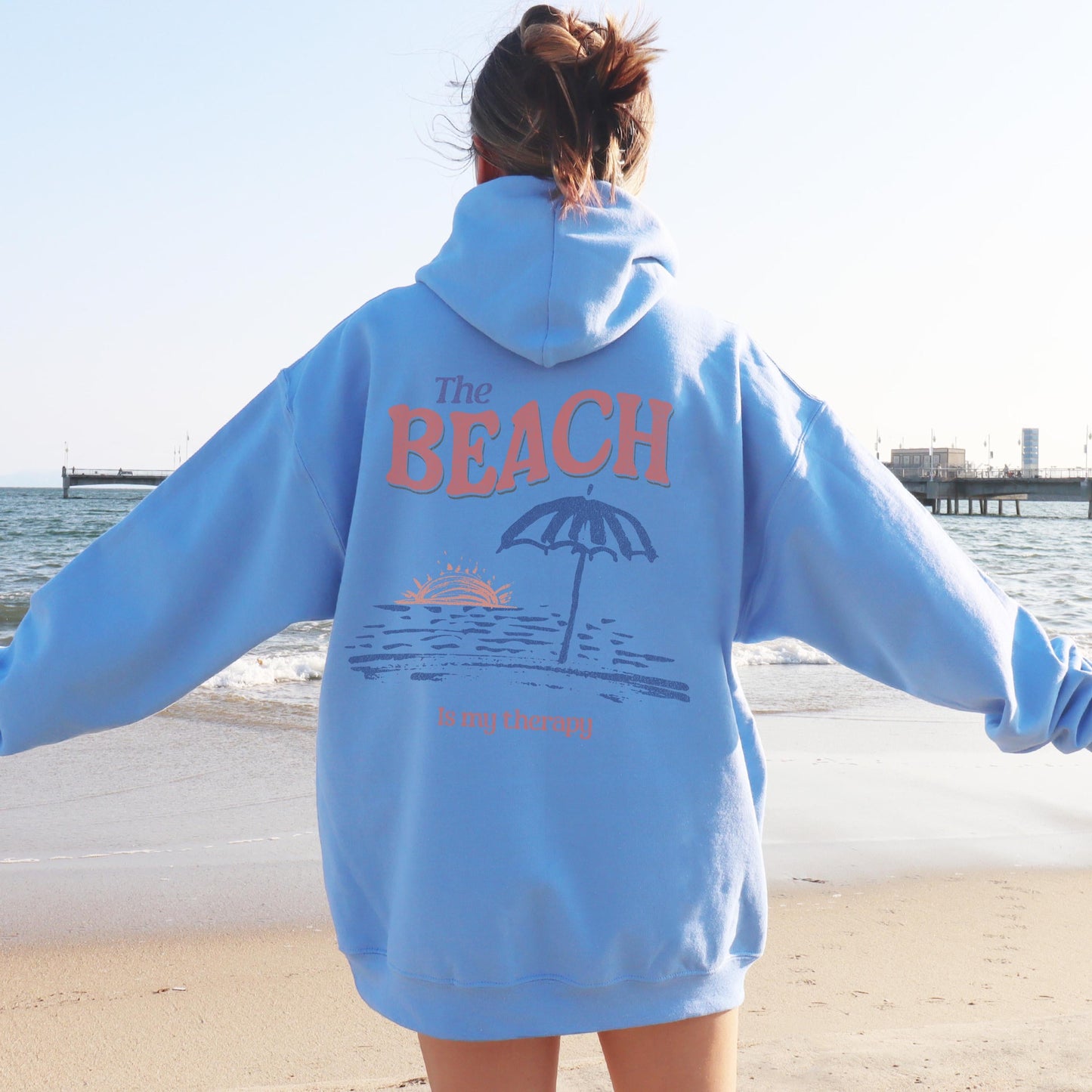 The Beach Is My Therapy Hoodie 2