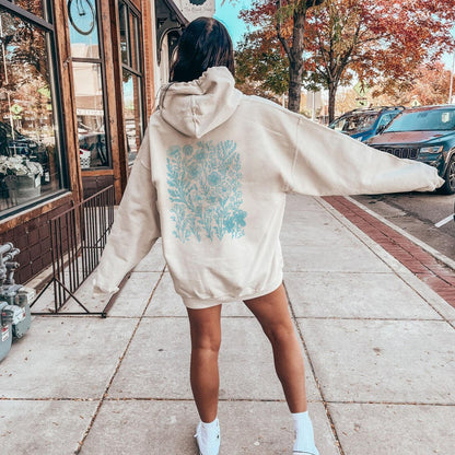 Blue Wildflower Hoodie