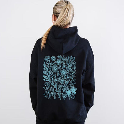 Blue Wildflower Hoodie