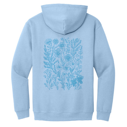 Blue Wildflower Hoodie