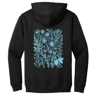 Blue Wildflower Hoodie