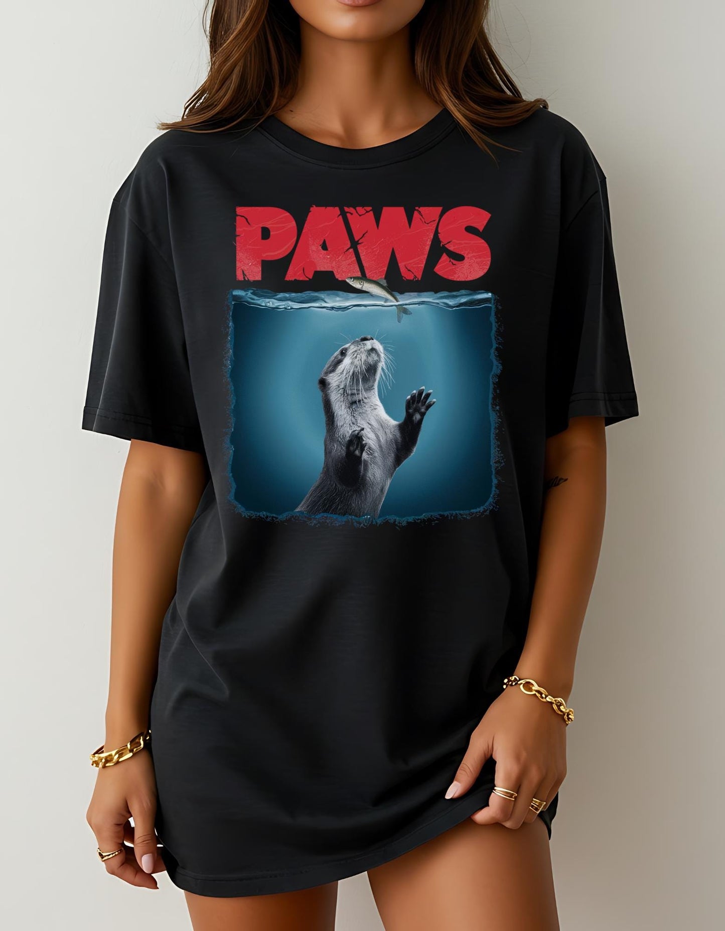 Funny Otter 'Paws T-Shirt