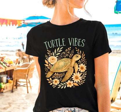 Floral Sea Turtle Shirt