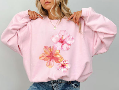 Hibiscus Flower Sweater V4