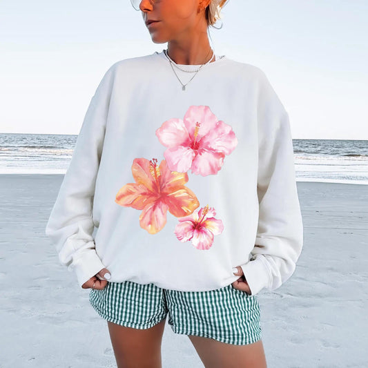 Hibiscus Flower Sweater V4