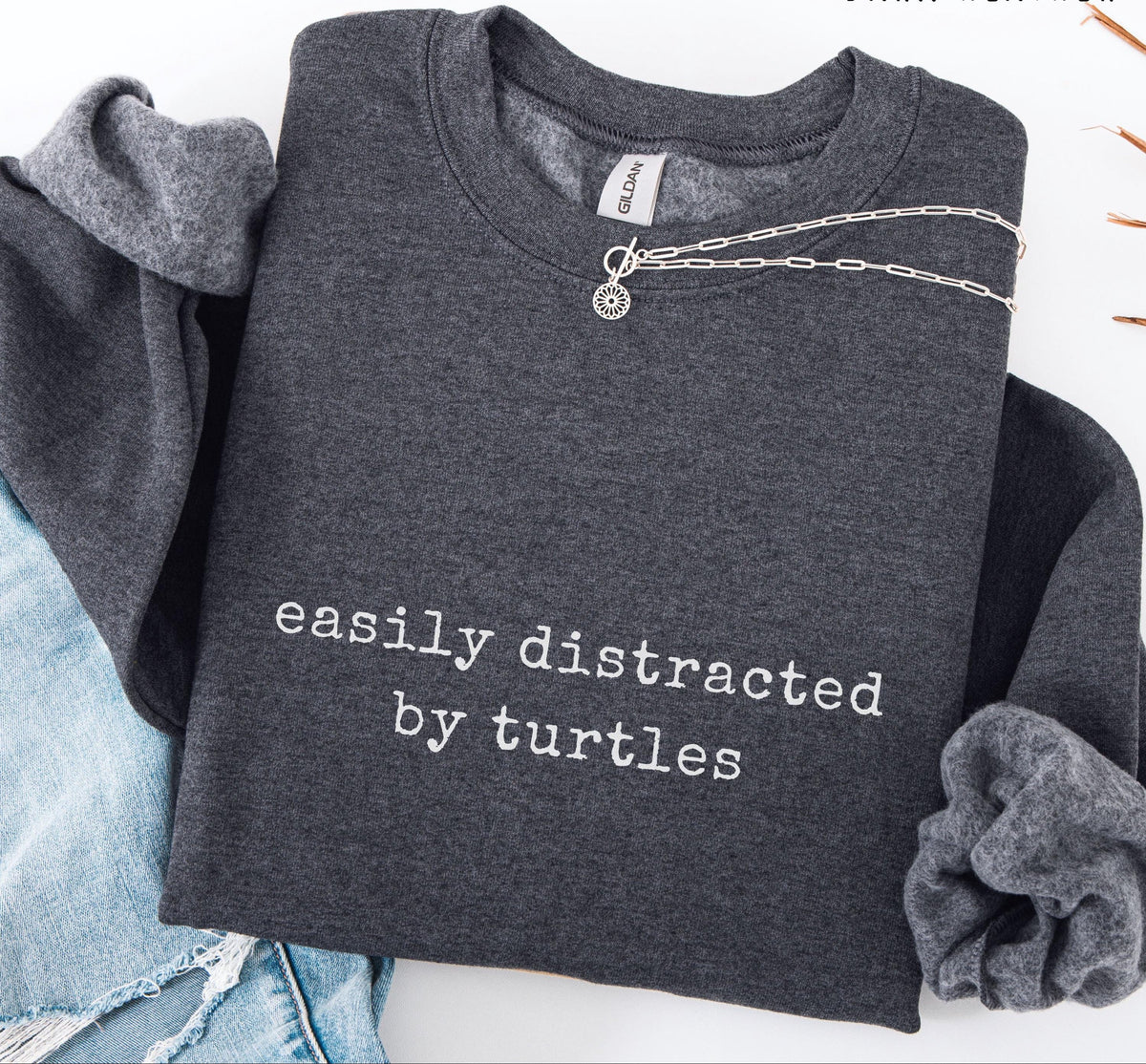 Easily Distracted By Turtles Sweatshirt