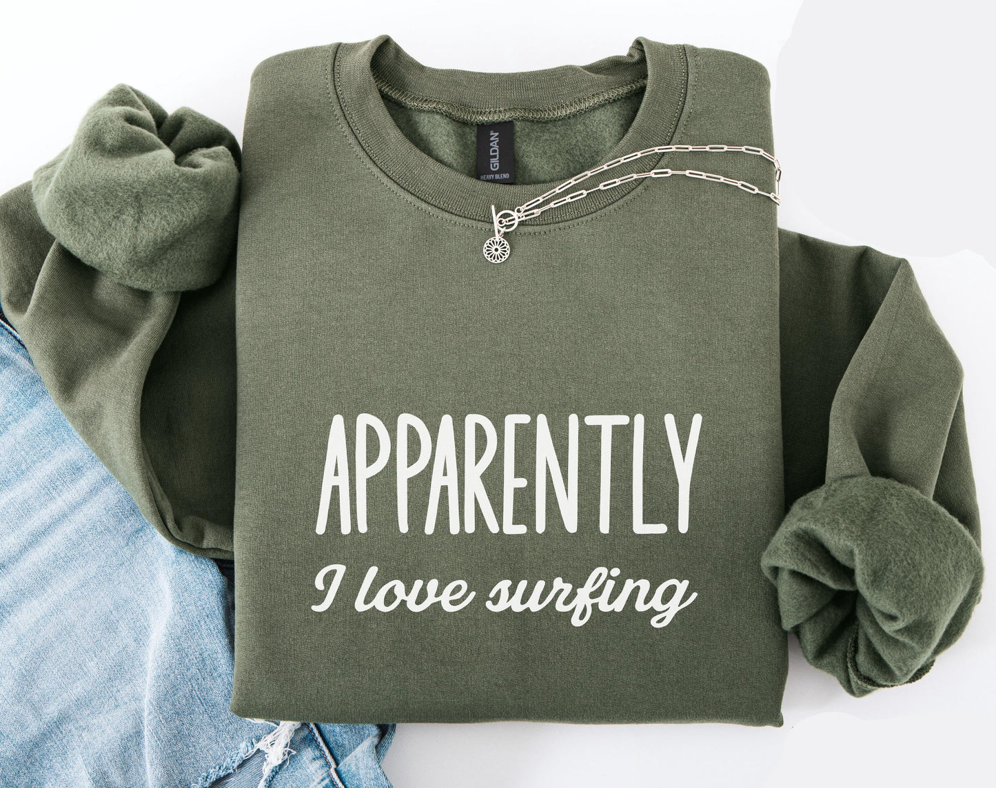Apparently I Love Surfing Sweater