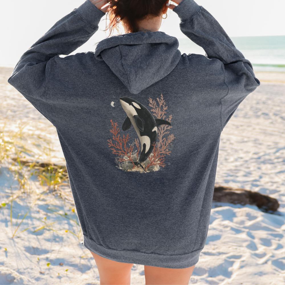 Orca Whale Ocean Graphic Hoodie