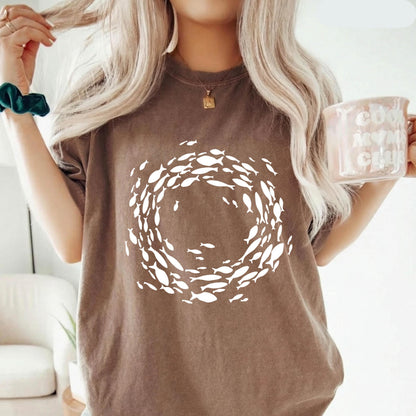 Fish Circle Graphic Shirt