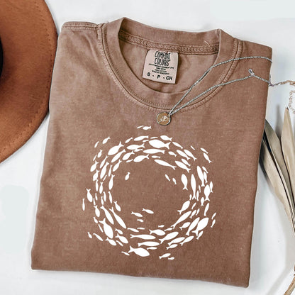 Fish Circle Graphic Shirt
