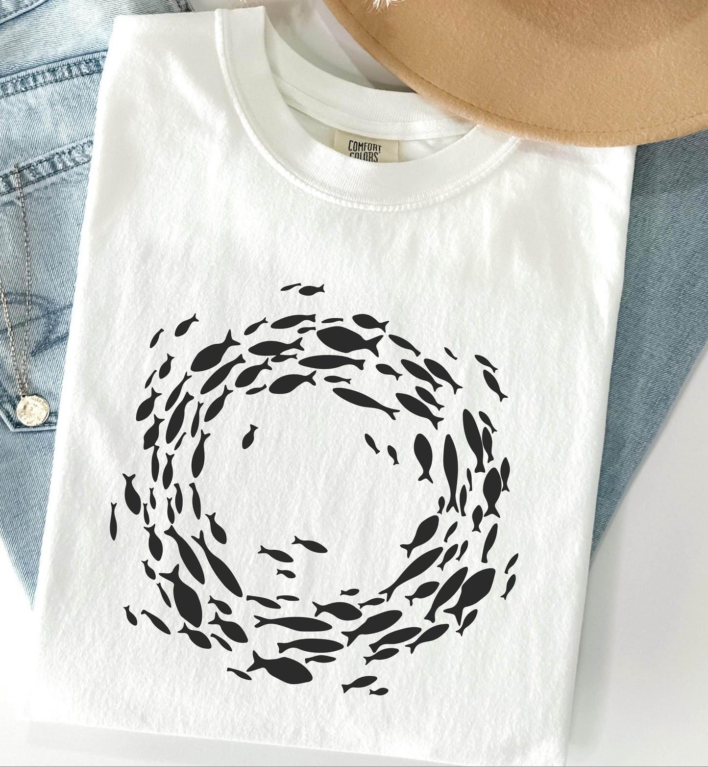 Fish Circle Graphic Shirt