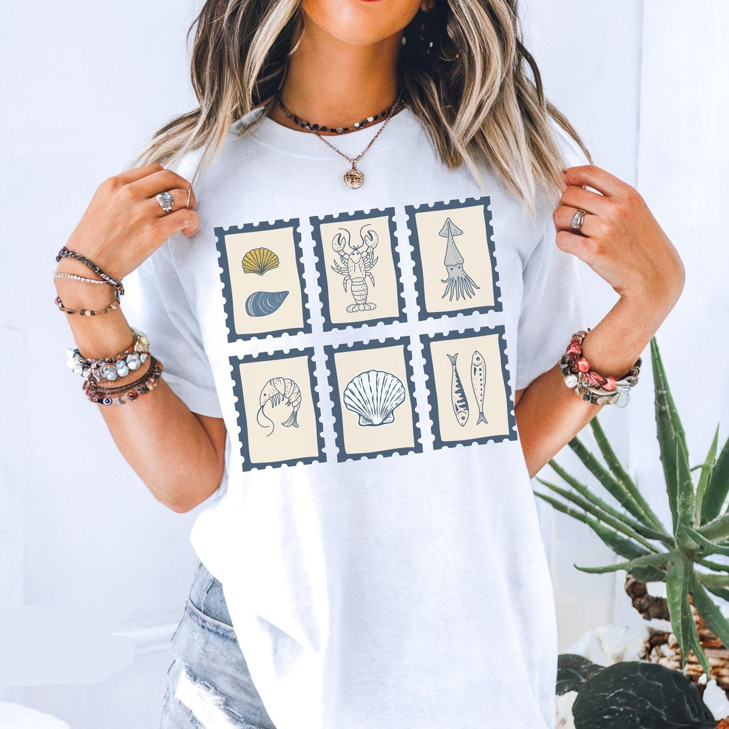 Vintage Coastal Stamp Shirt