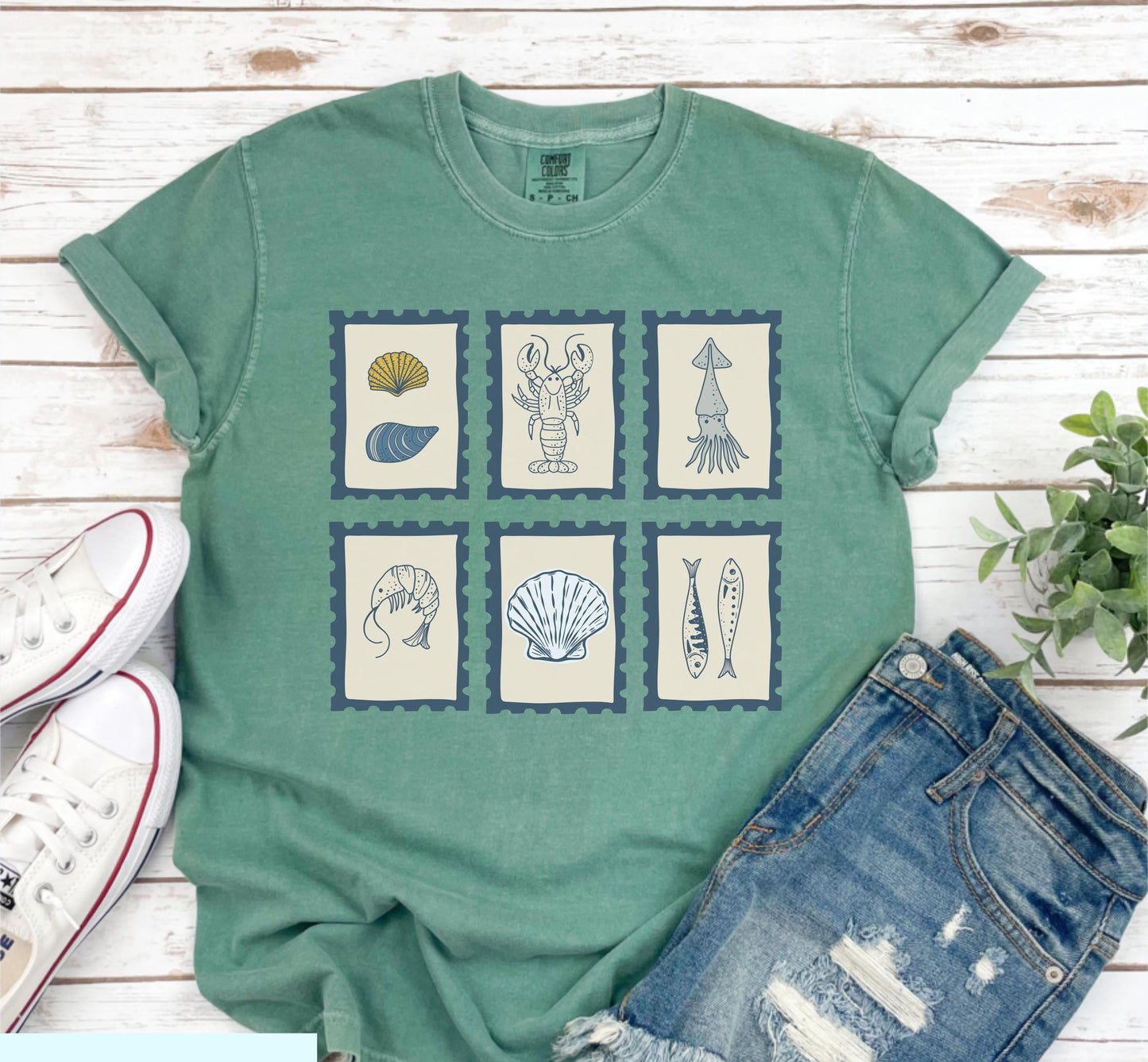 Vintage Coastal Stamp Shirt