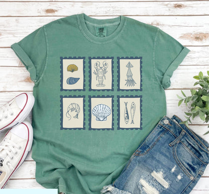 Vintage Coastal Stamp Shirt