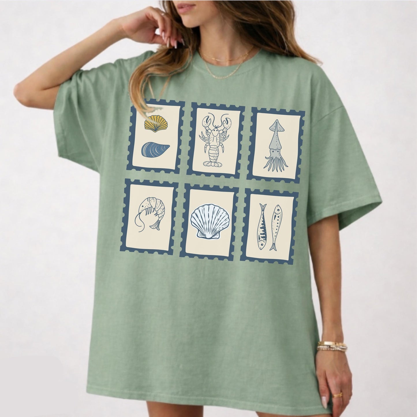 Vintage Coastal Stamp Shirt