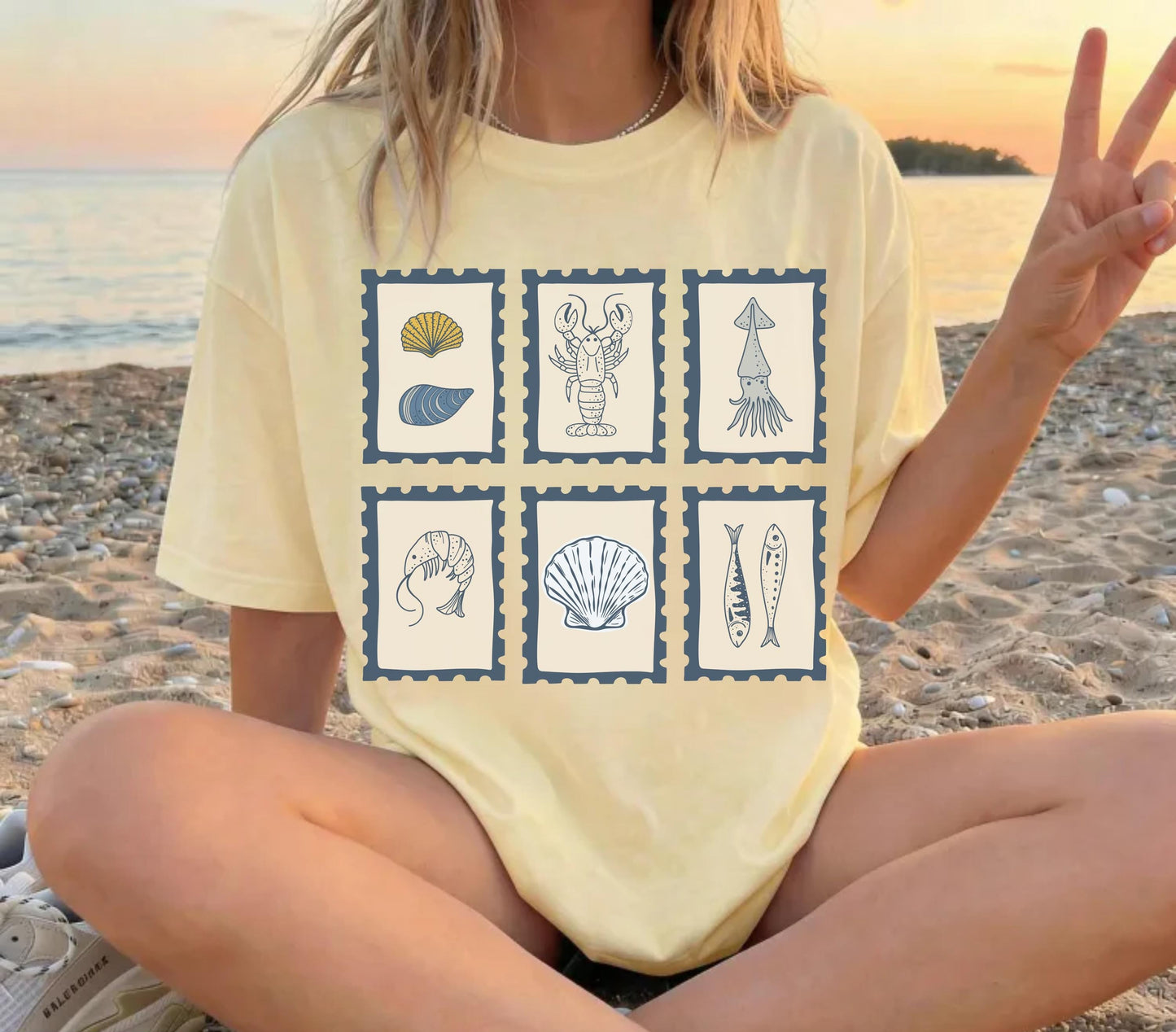 Vintage Coastal Stamp Shirt