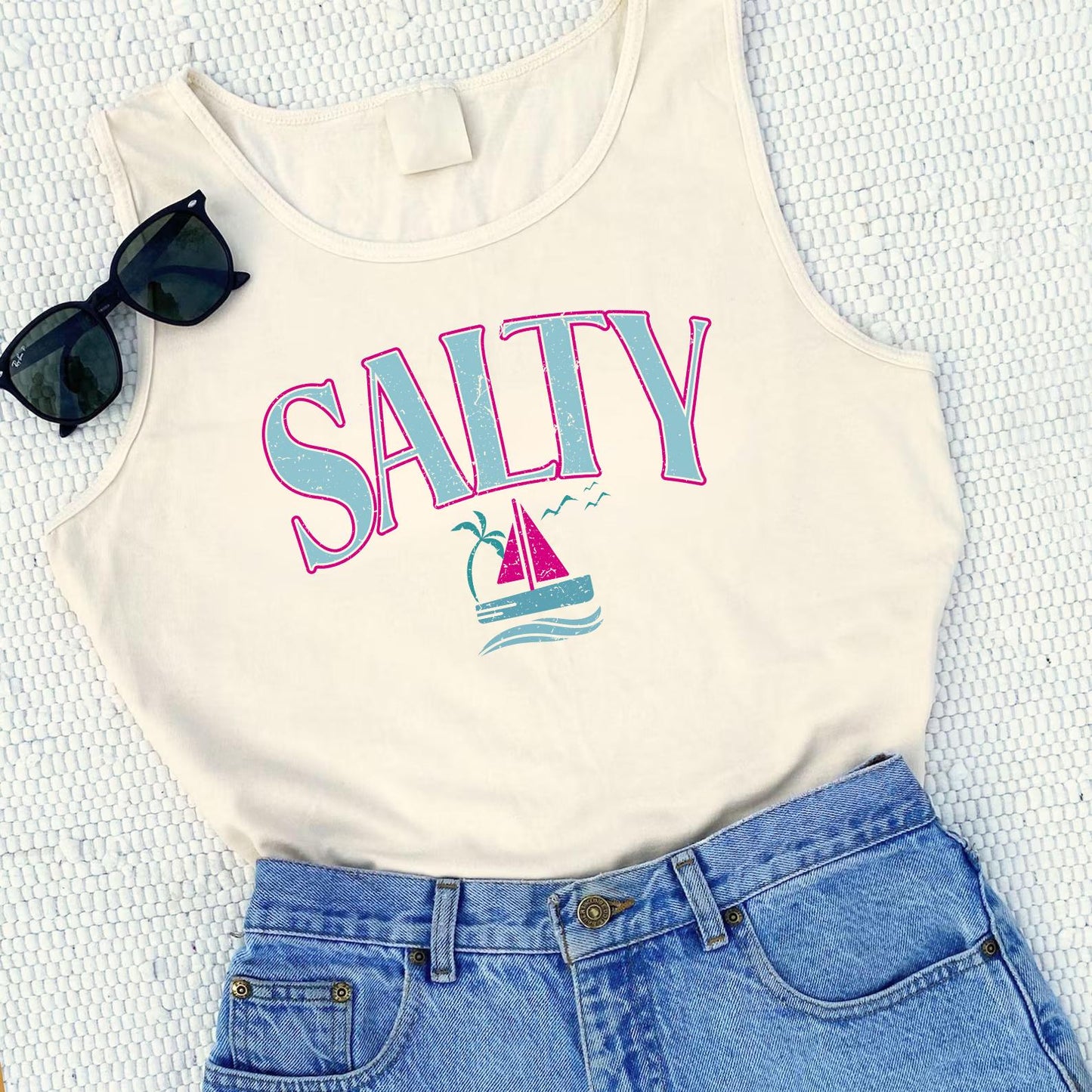 Salty Beach Vacation Tank Top