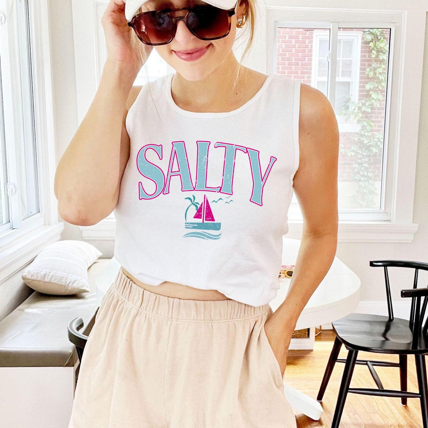 Salty Beach Vacation Tank Top