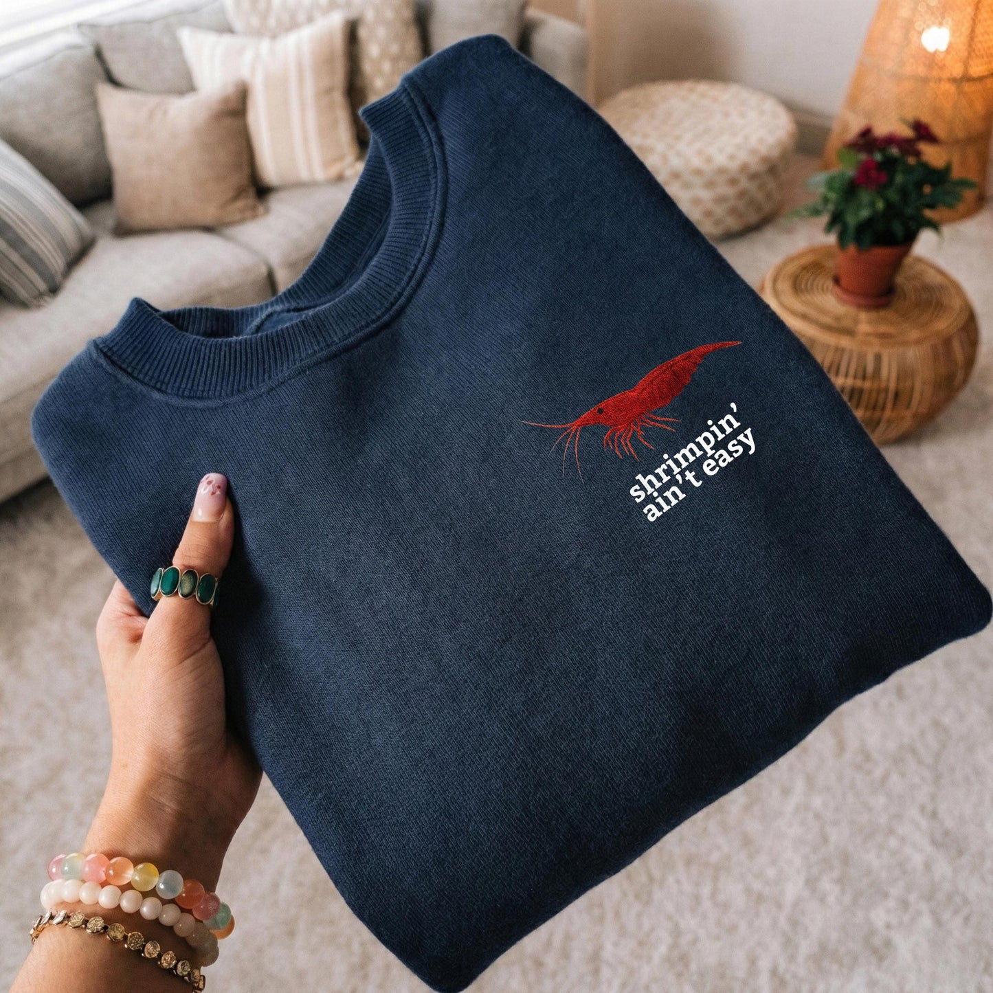 Shrimpin Aint Easy Crewneck