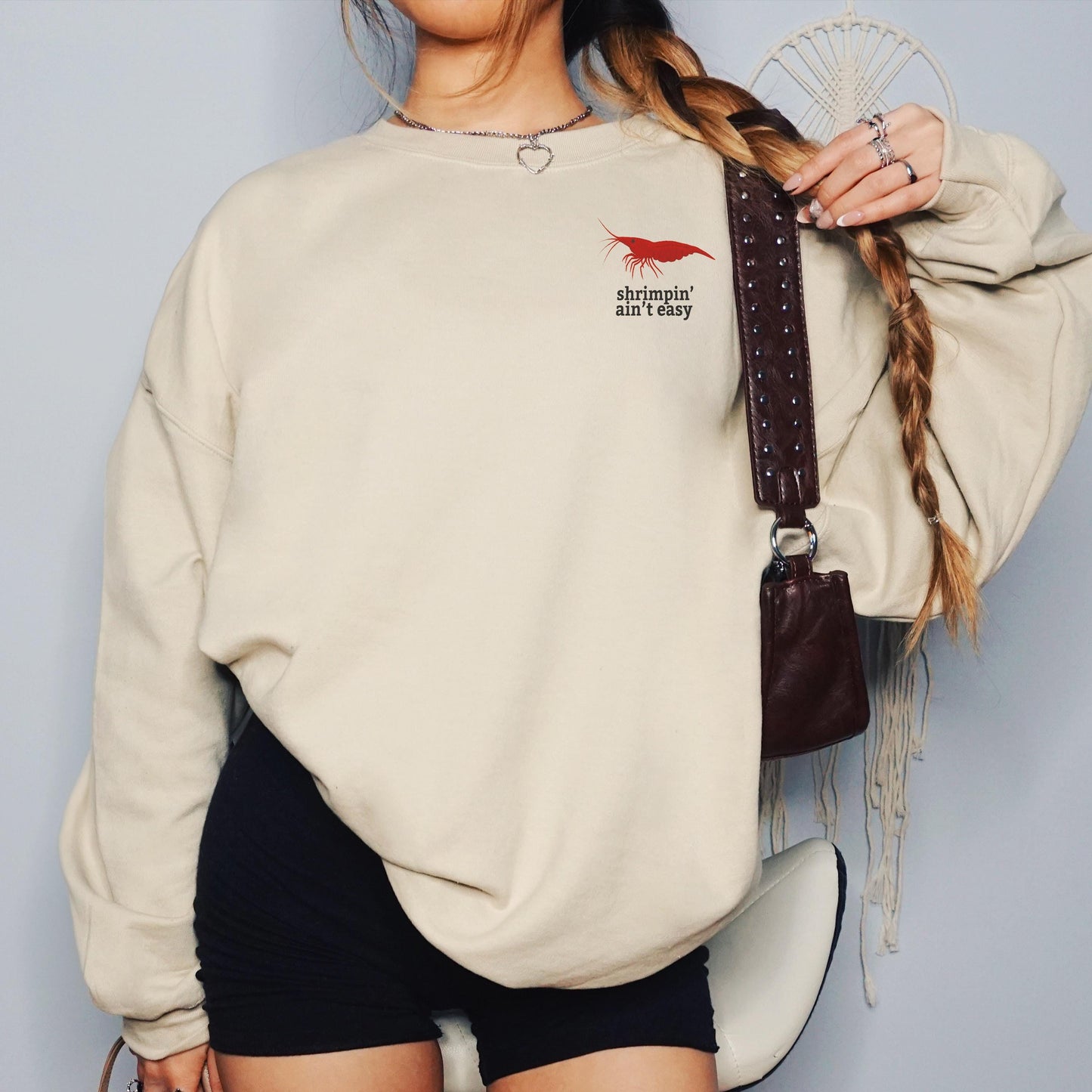 Shrimpin Aint Easy Crewneck
