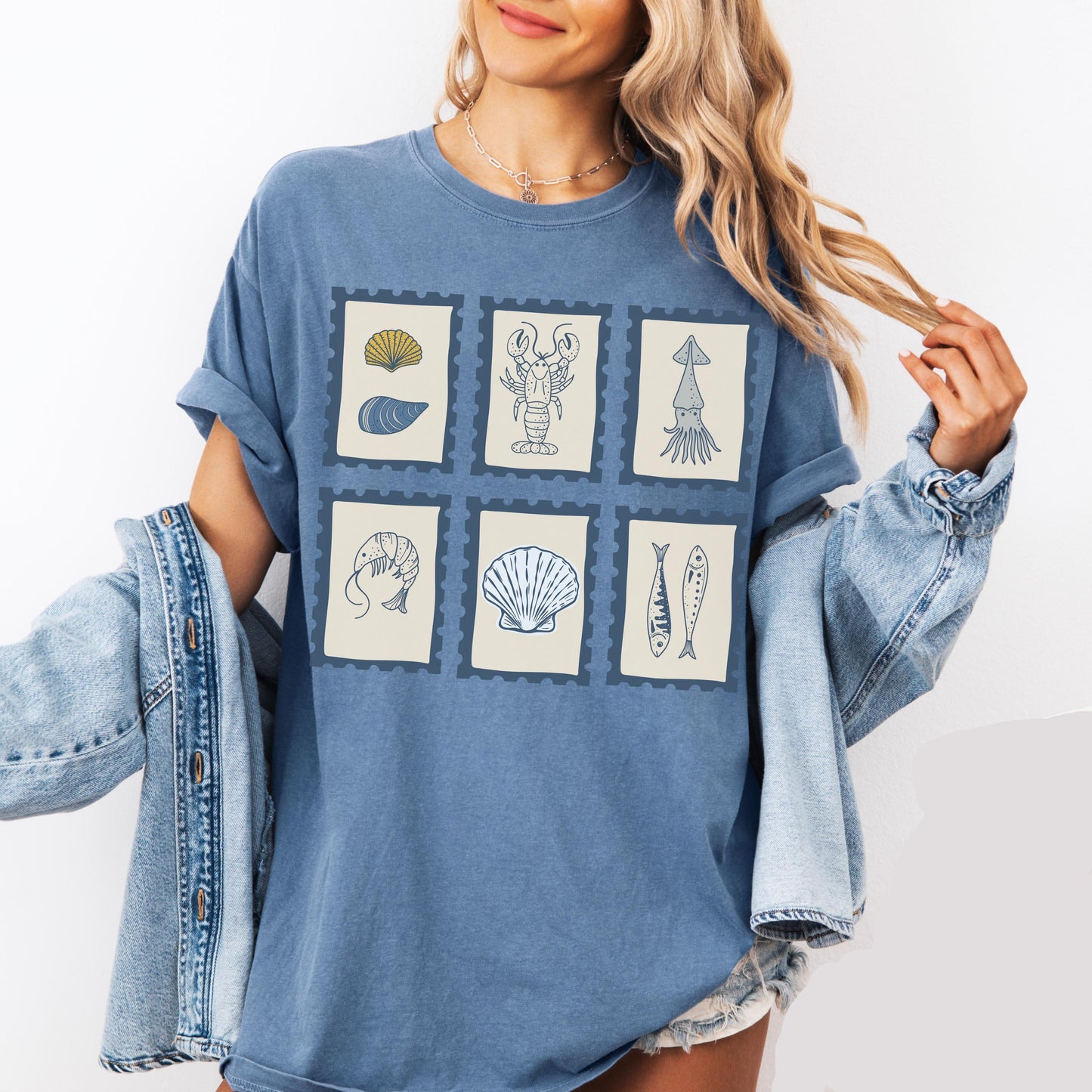 Vintage Coastal Stamp Shirt