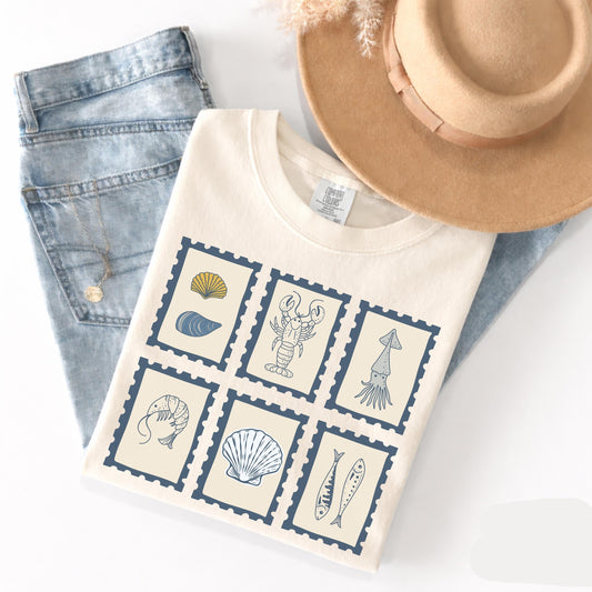 Vintage Coastal Stamp Shirt