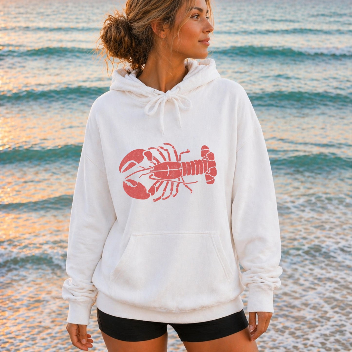 Red Lobster Illustration Hoodie