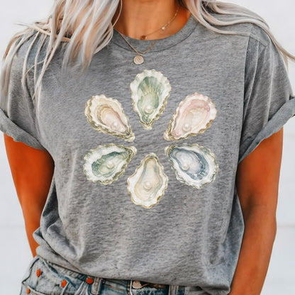 Watercolour Oyster Shell T-Shirt