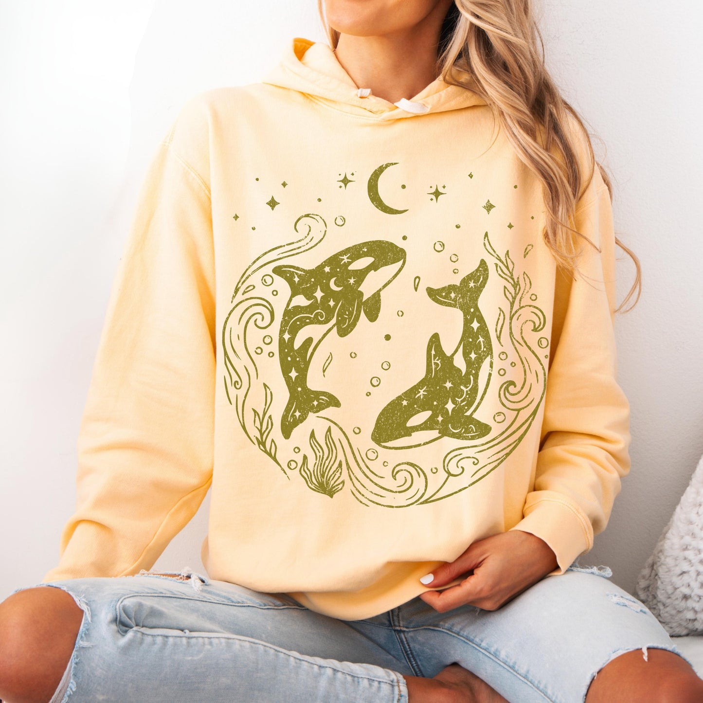 Twin Celestial Orcas Hoodie V1
