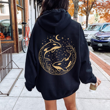 Orcas Night Swimming Hoodie