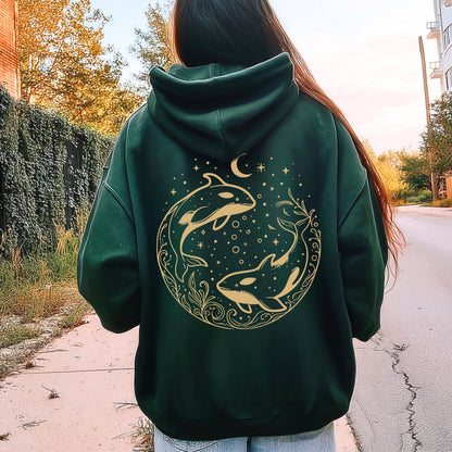 Orcas Night Swimming Hoodie